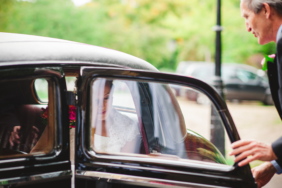 Bride arriving