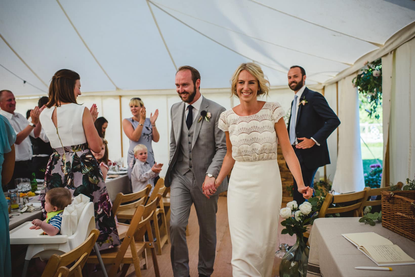 Surrey Wedding Photography Annie Brian Marquee Garden Wedding